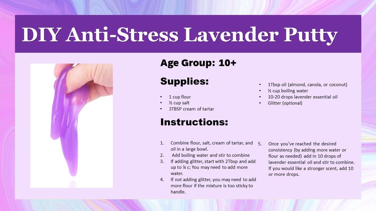 DIY Anti-Stress Lavender Putty 
