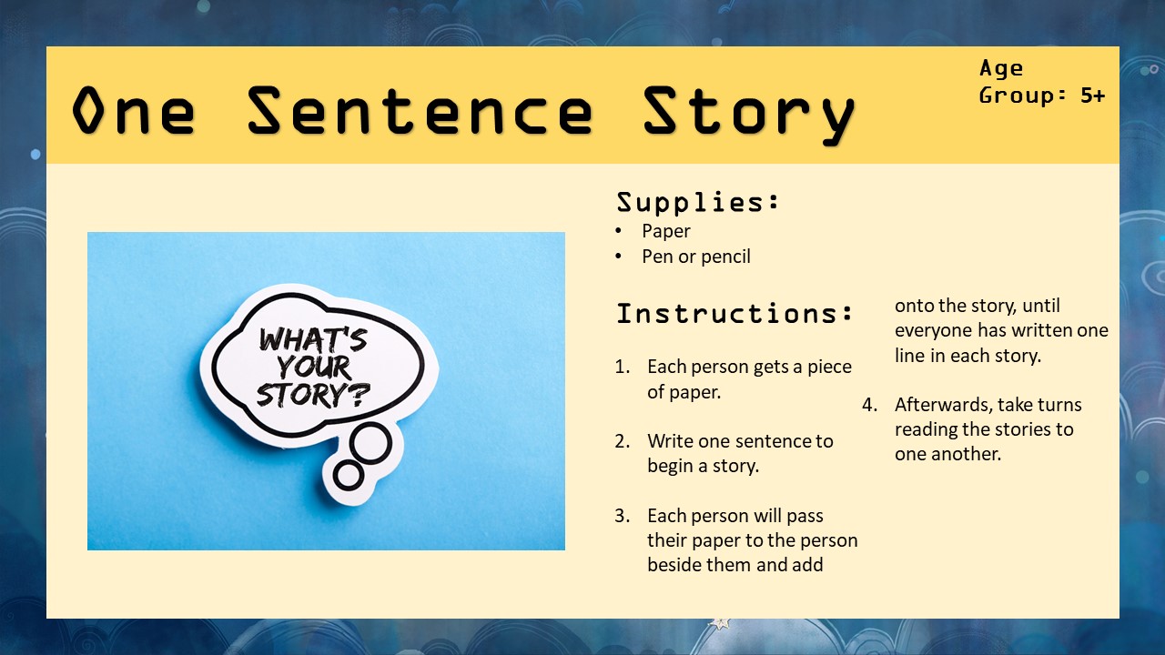 One Sentence Story 