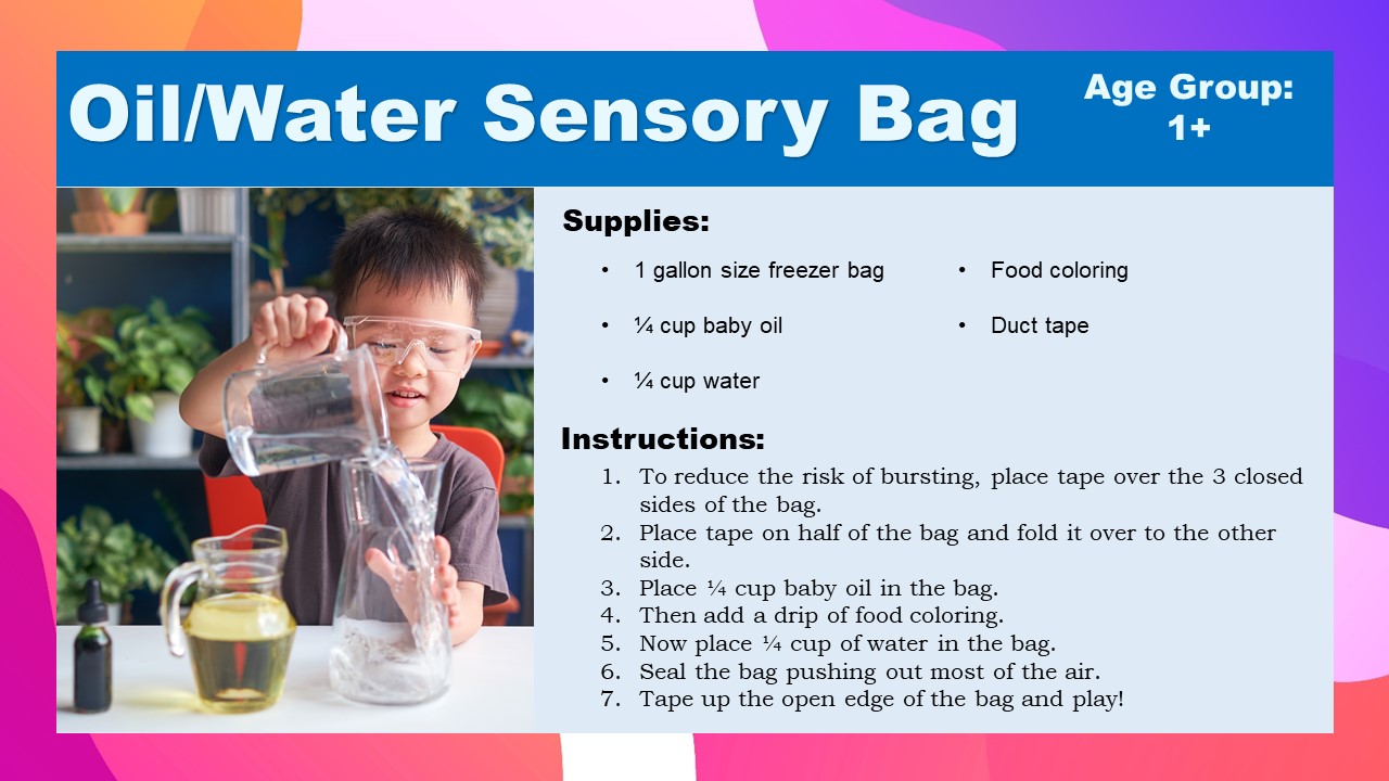 Oil and Water Sensory Bag 