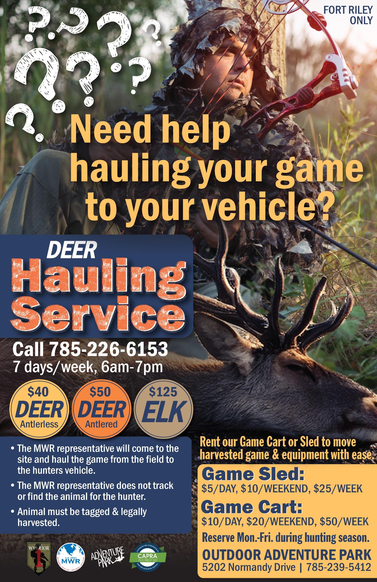 MWR Hauling Service archery w game sled rental.jpg