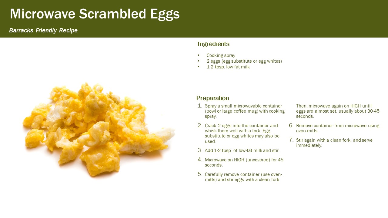 Microwave Scrambled Eggs *Barracks Friendly Recipe 